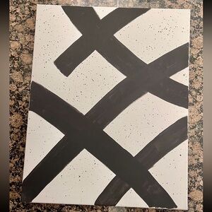 Abstract Black and White Canvas Art